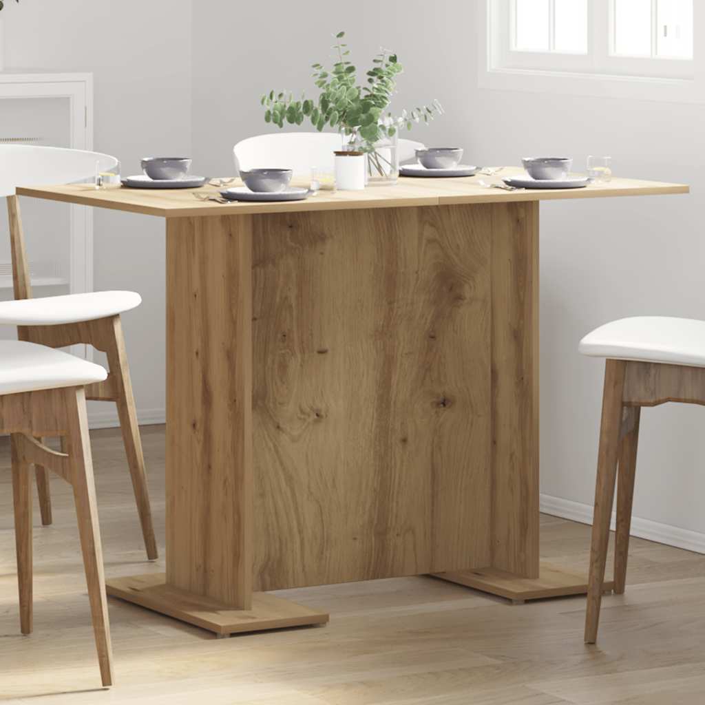Table à manger chêne artisanal 110 x 60 x 75 cm bois ingénierie - XIOS