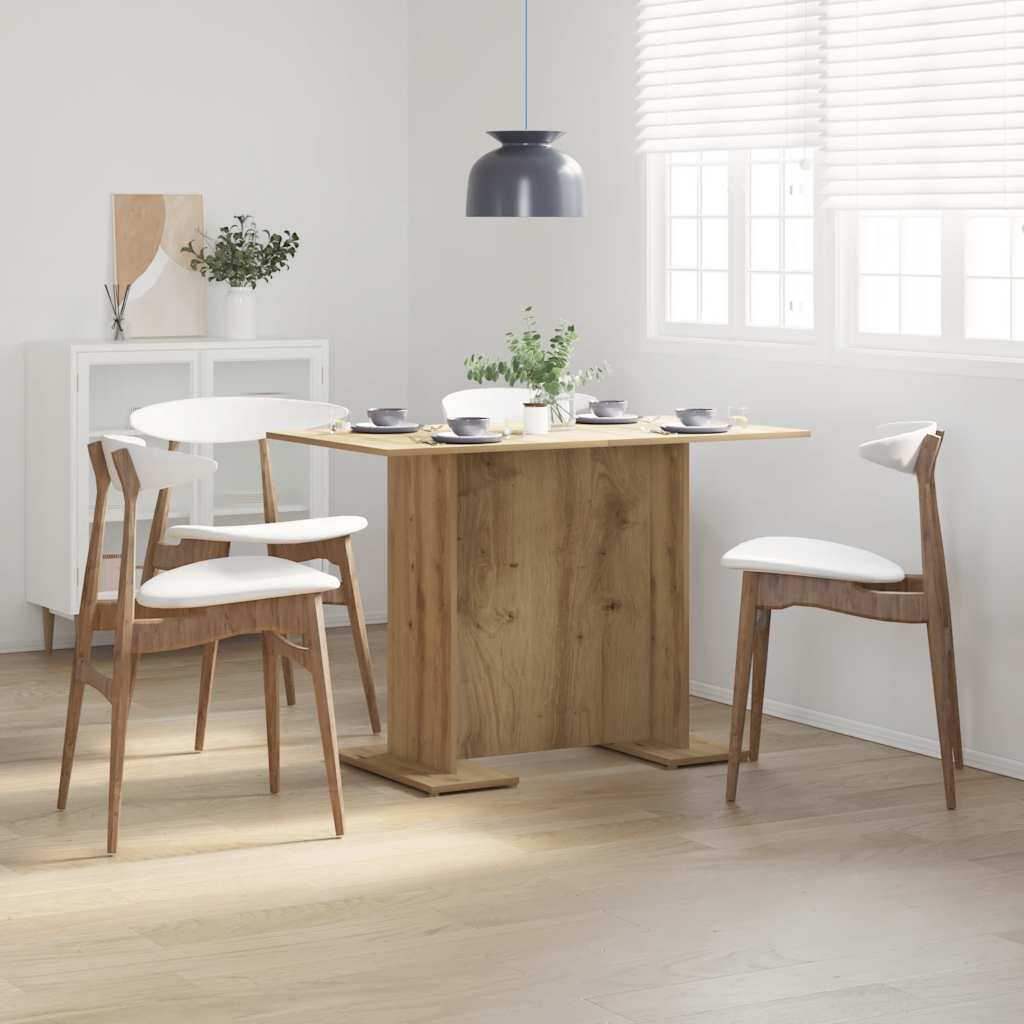 Table à manger chêne artisanal 110 x 60 x 75 cm bois ingénierie - XIOS