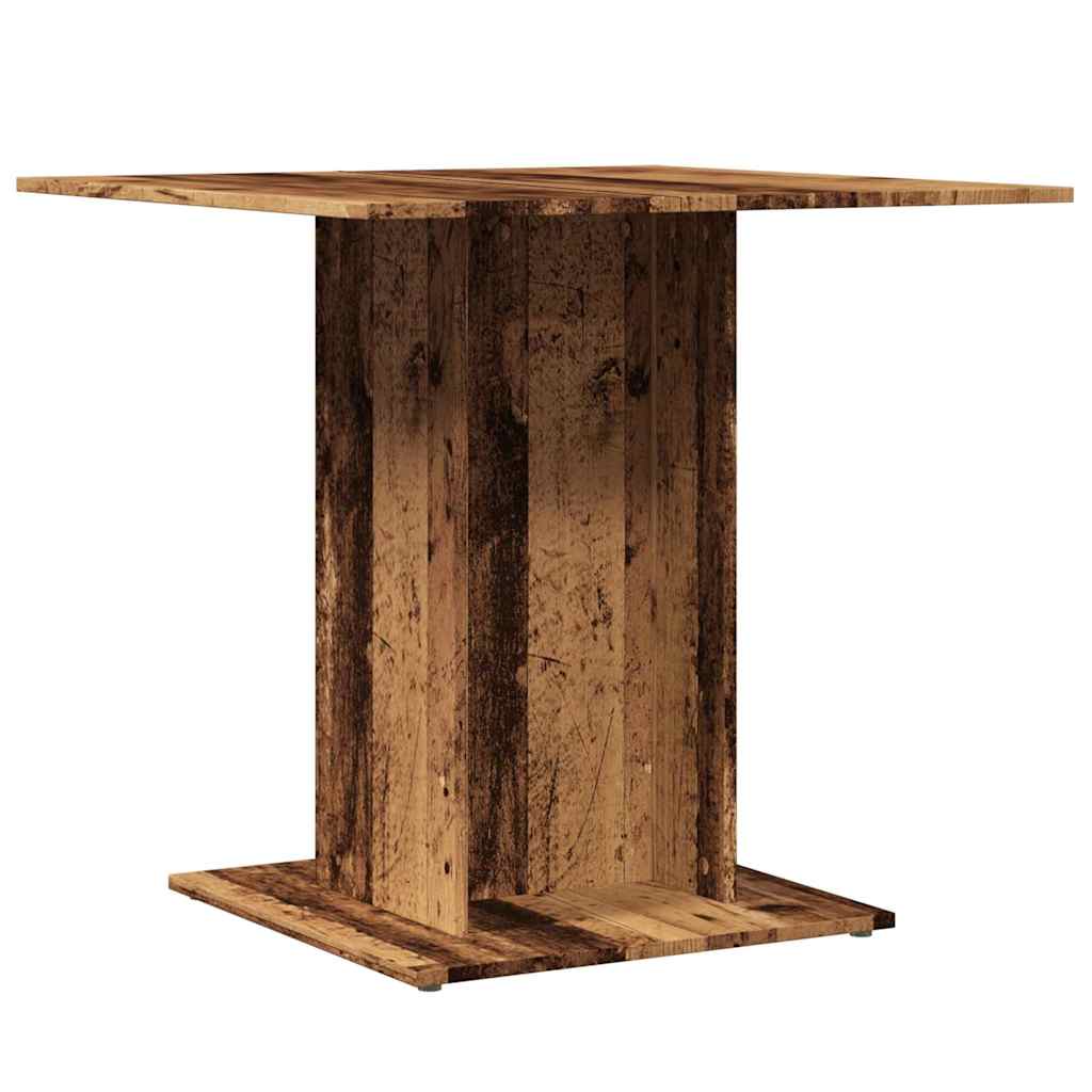 Table à manger vieux bois 80 x 80 x 75 cm bois d'ingénierie - XIOS
