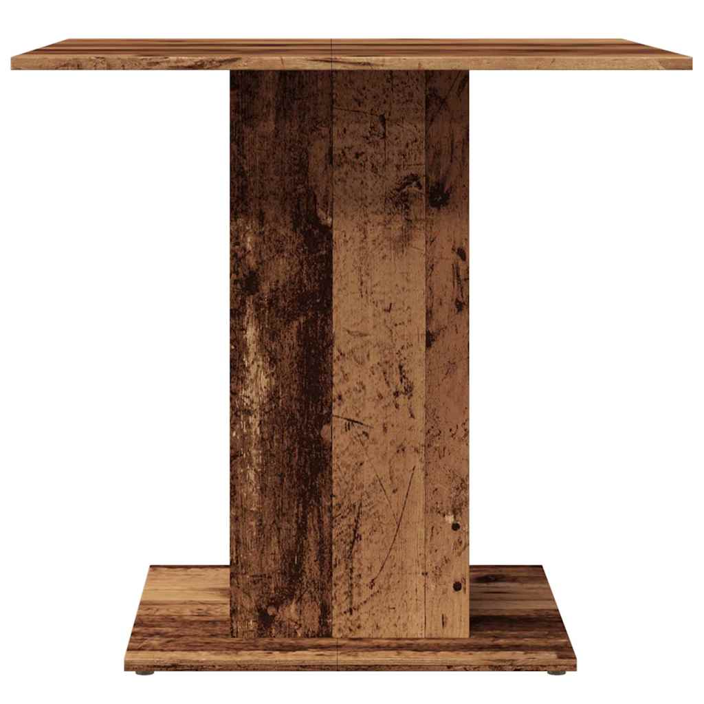 Table à manger vieux bois 80 x 80 x 75 cm bois d'ingénierie - XIOS
