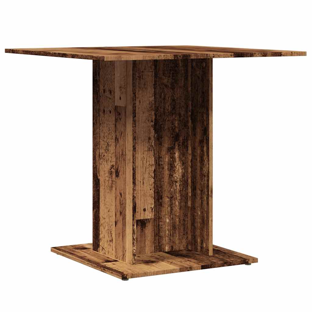 Table à manger vieux bois 80 x 80 x 75 cm bois d'ingénierie