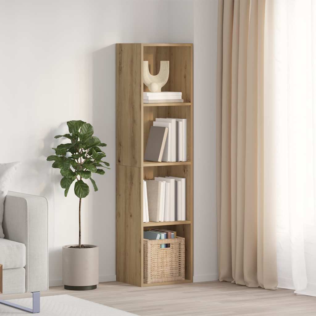 Bibliothèque/Meuble TV vieux bois 36x30x143cm bois d'ingénierie - XIOS