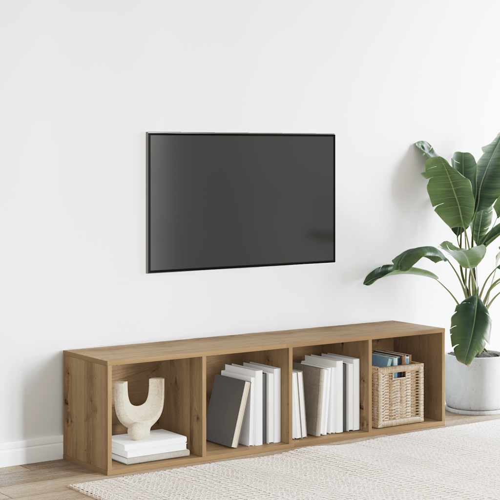 Bibliothèque/Meuble TV chêne artisanal 36x30x143 cm - XIOS