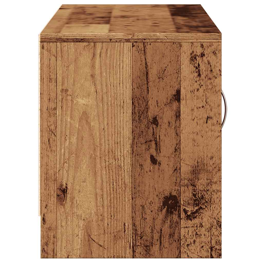 Meuble TV vieux bois 102x30x37,5 cm bois d'ingénierie - XIOS