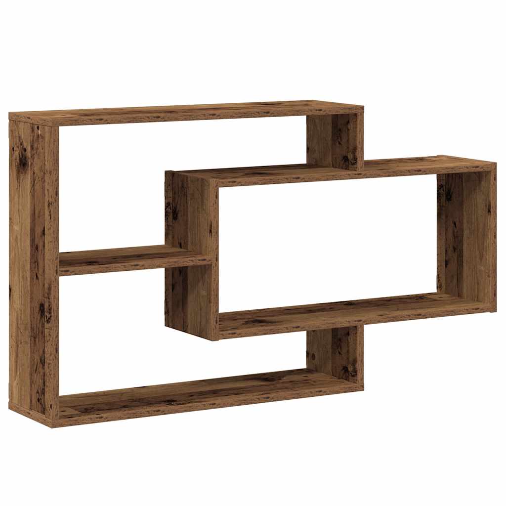Étagère murale vieux bois 104x20x58,5 cm bois d'ingénierie - XIOS