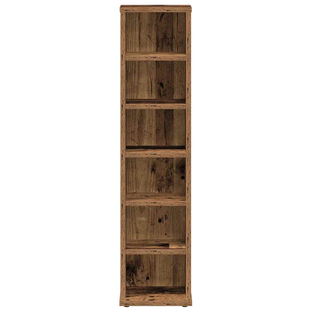 Armoire à CD vieux bois 21x20x88 cm bois d'ingénierie - XIOS
