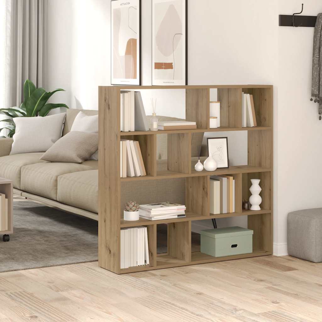 Bibliothèque/Séparateur de pièce chêne artisanal 105x24x102 cm - XIOS