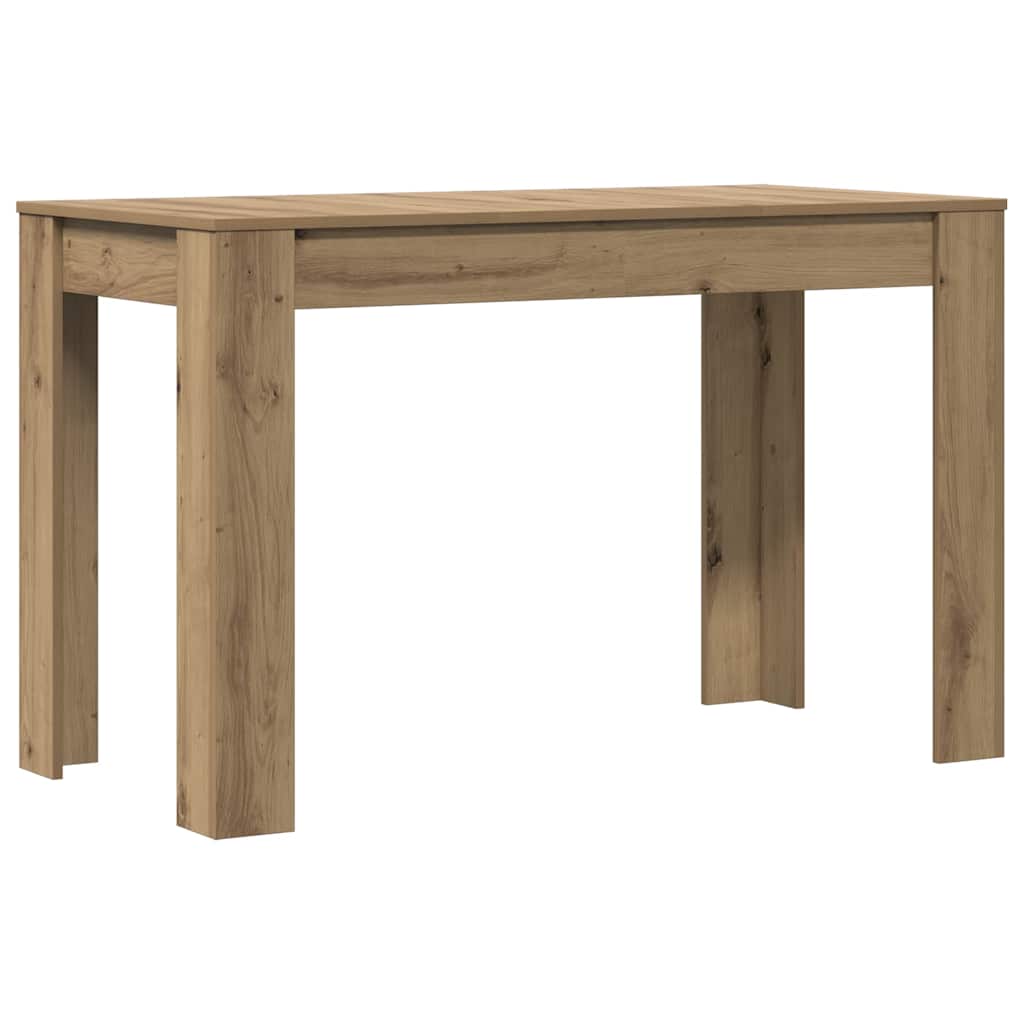 Table à manger chêne artisanal 120x60x76 cm bois d'ingénierie