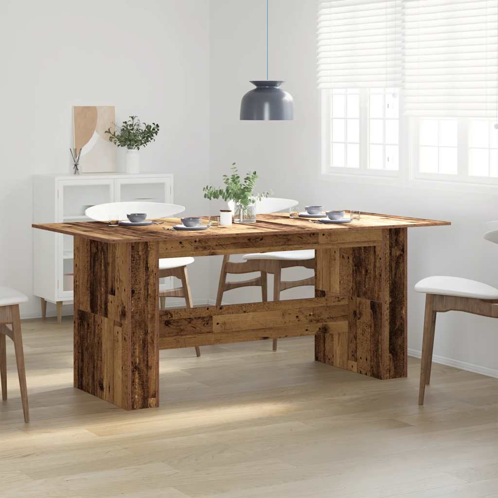 Table à manger vieux bois 180x90x76 cm bois d'ingénierie - XIOS