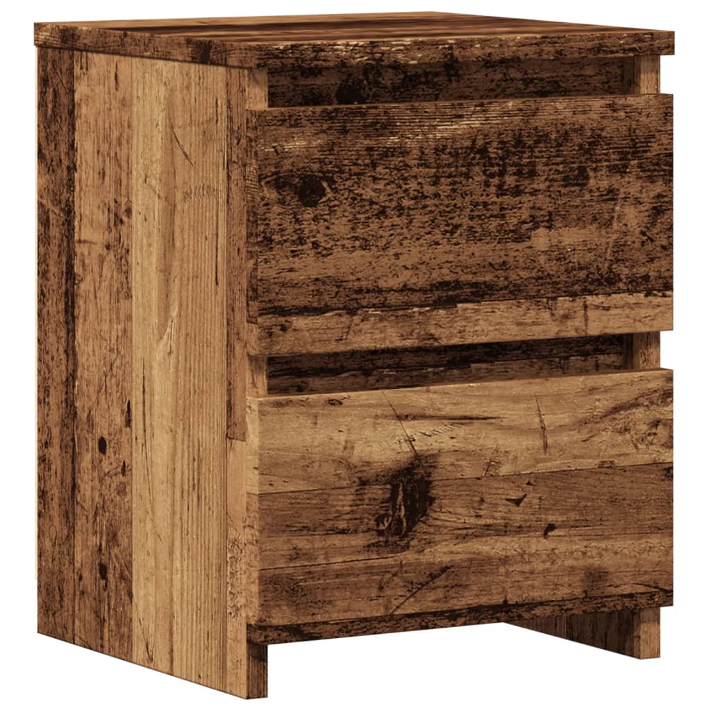Tables de chevet 2 pcs vieux bois 30x30x40 cm bois d'ingénierie - XIOS