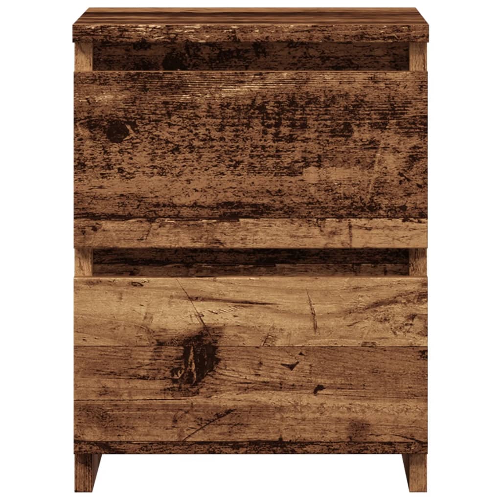 Tables de chevet 2 pcs vieux bois 30x30x40 cm bois d'ingénierie - XIOS