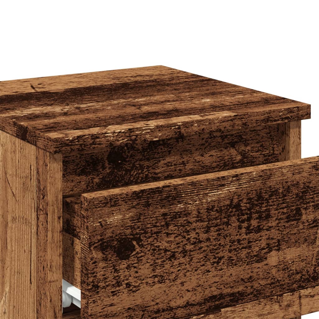 Tables de chevet 2 pcs vieux bois 30x30x40 cm bois d'ingénierie - XIOS
