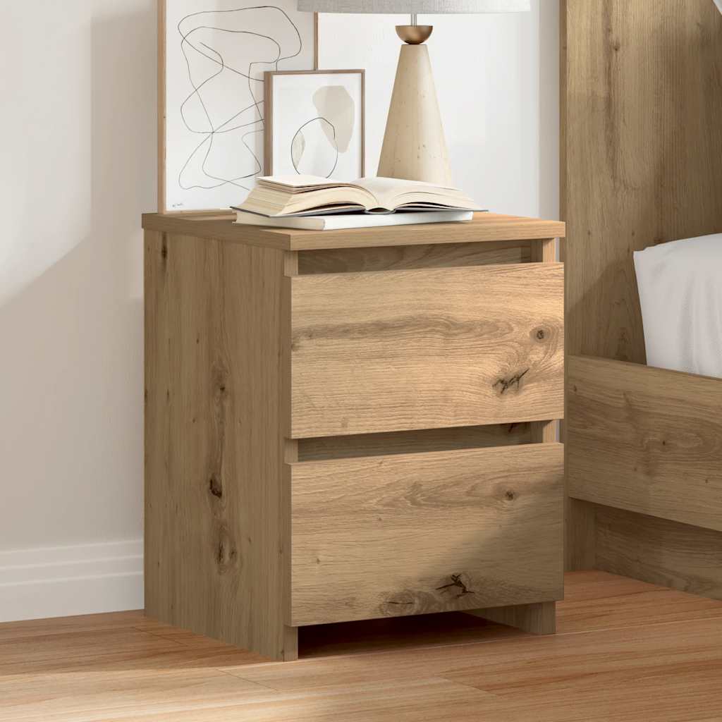 Tables de chevet 2 pcs chêne artisanal bois d'ingénierie - XIOS