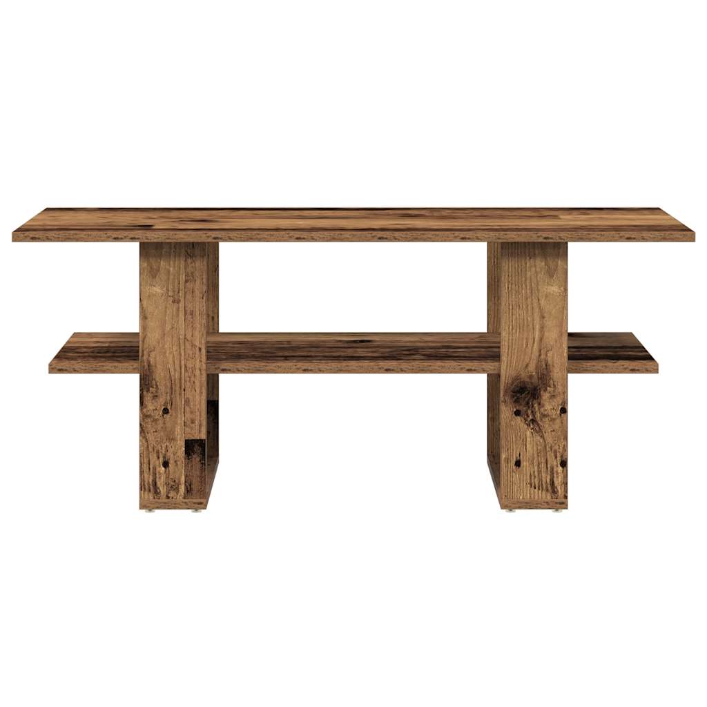 Table basse vieux bois 102x55x42 cm bois d'ingénierie - XIOS