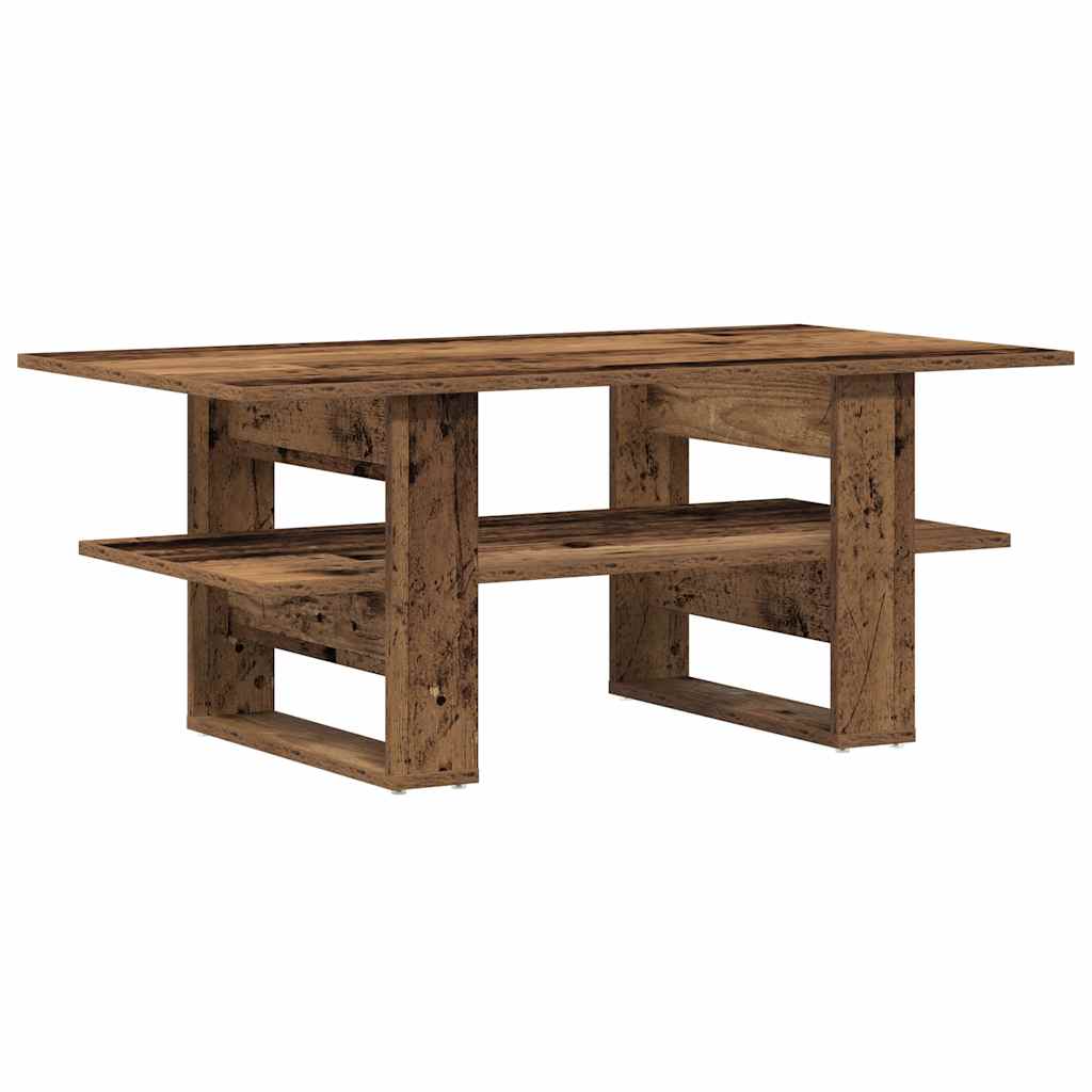 Table basse vieux bois 102x55x42 cm bois d'ingénierie - XIOS