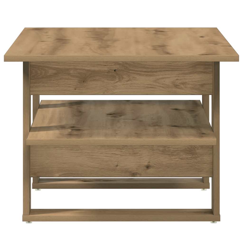 Table basse chêne artisanal 102x55x42 cm bois d'ingénierie - XIOS