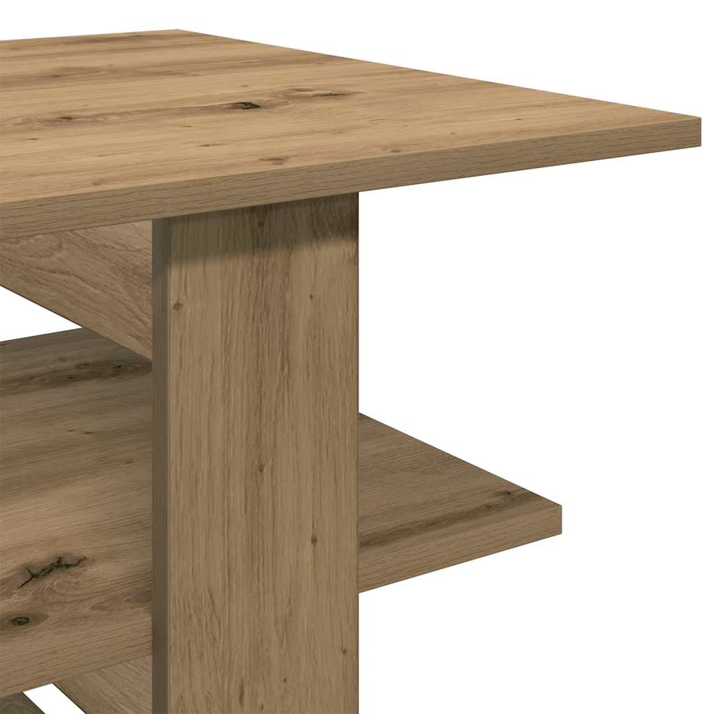 Table basse chêne artisanal 102x55x42 cm bois d'ingénierie - XIOS