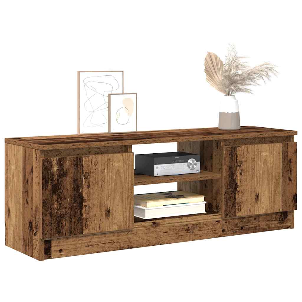 Meuble TV vieux bois 102x30x36 cm bois d'ingénierie - XIOS
