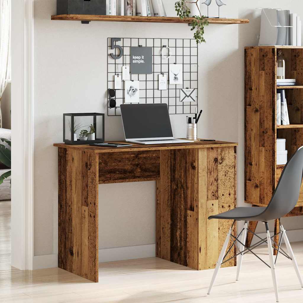 Bureau vieux bois 100x55x75 cm bois d'ingénierie - XIOS