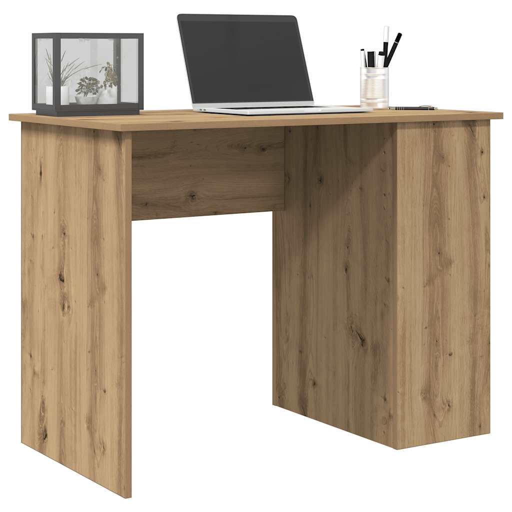 Bureau chêne artisanal 100x55x75 cm bois d'ingénierie - XIOS