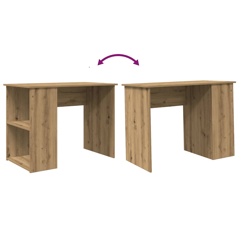 Bureau chêne artisanal 100x55x75 cm bois d'ingénierie - XIOS