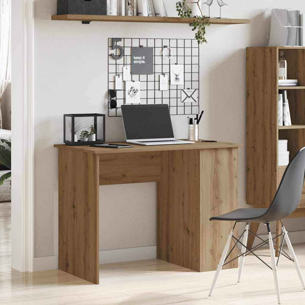 Bureau chêne artisanal 100x55x75 cm bois d'ingénierie - XIOS