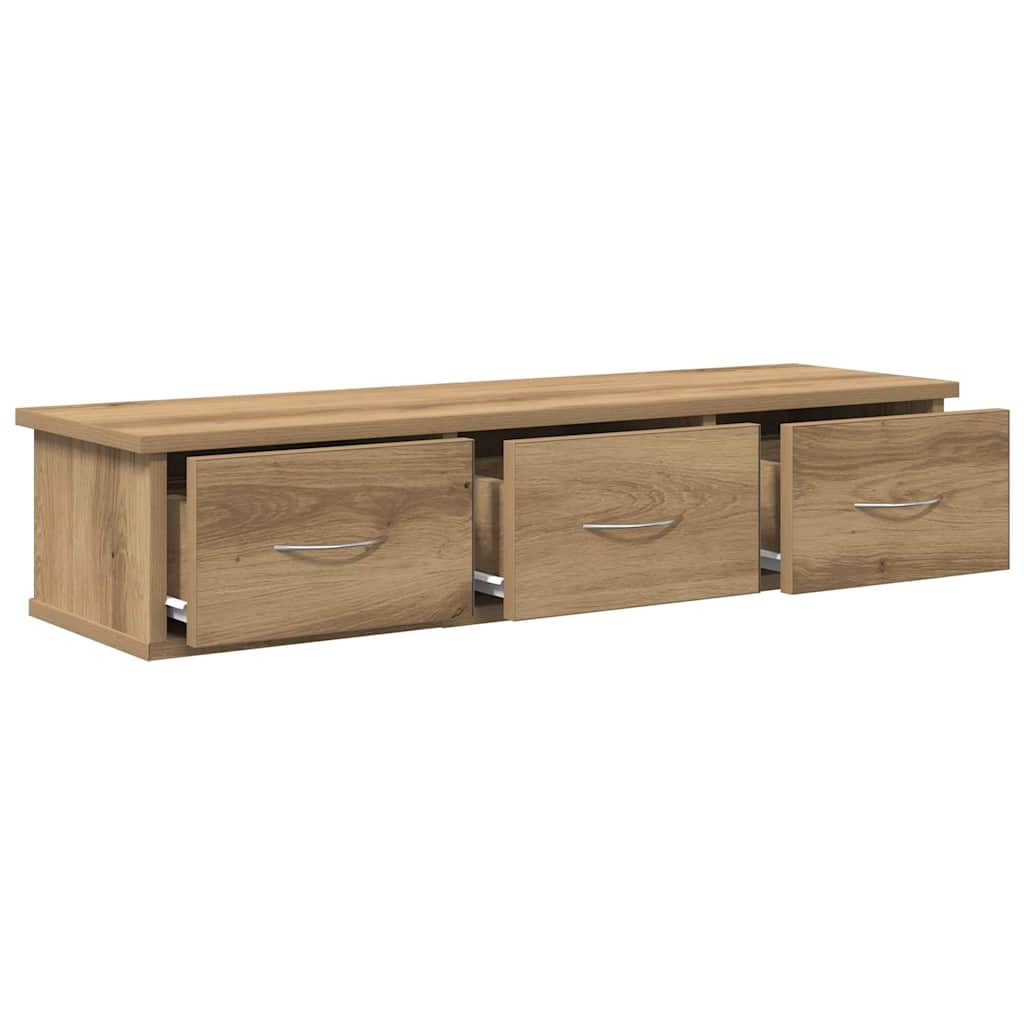 Armoire murale chêne artisanal 88x26x18,5 cm bois d'ingénierie - XIOS