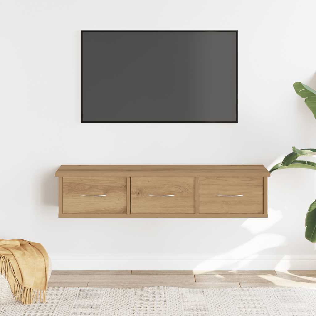 Armoire murale chêne artisanal 88x26x18,5 cm bois d'ingénierie - XIOS