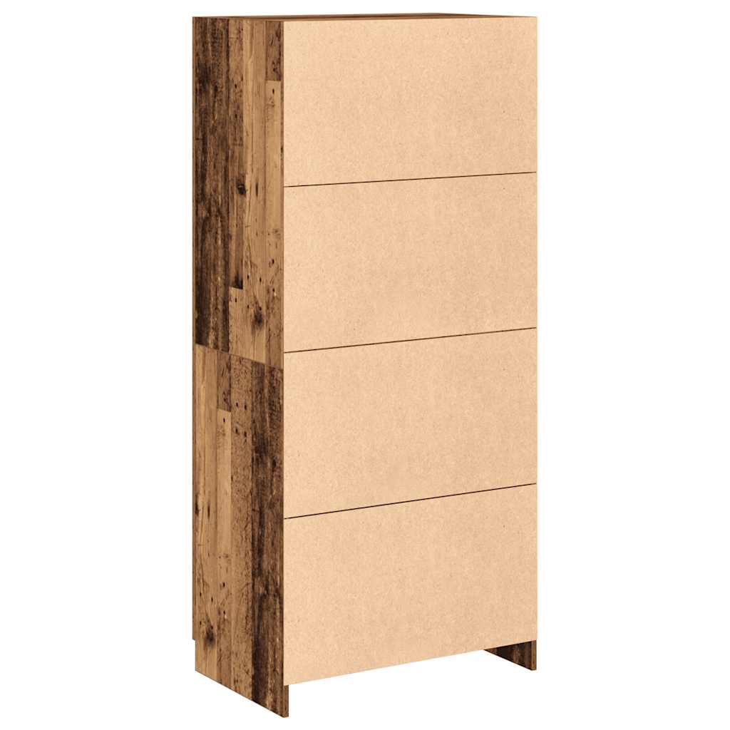 Garde-robe vieux bois 80x52x180 cm bois d'ingénierie - XIOS