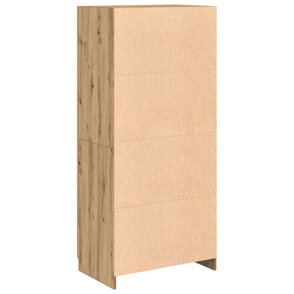 Garde-robe chêne artisanal 80x52x180 cm bois d'ingénierie - XIOS