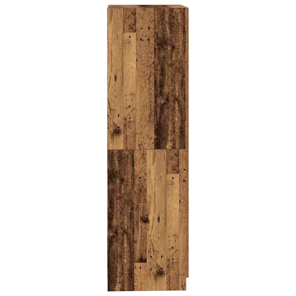 Garde-robe vieux bois 90x52x200 cm bois d'ingénierie