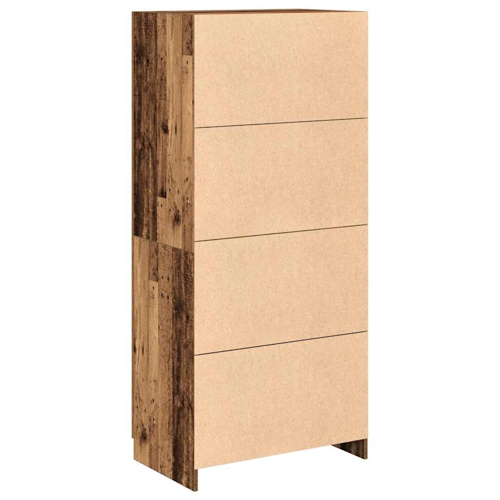 Garde-robe vieux bois 90x52x200 cm bois d'ingénierie - XIOS