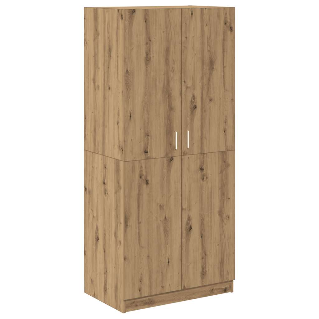 Armoire en chêne artisanal 90 x 52 x 200 cm bois d'ingénierie - XIOS