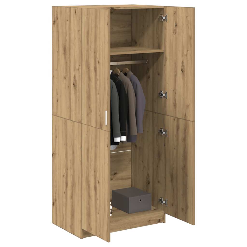 Armoire en chêne artisanal 90 x 52 x 200 cm bois d'ingénierie - XIOS