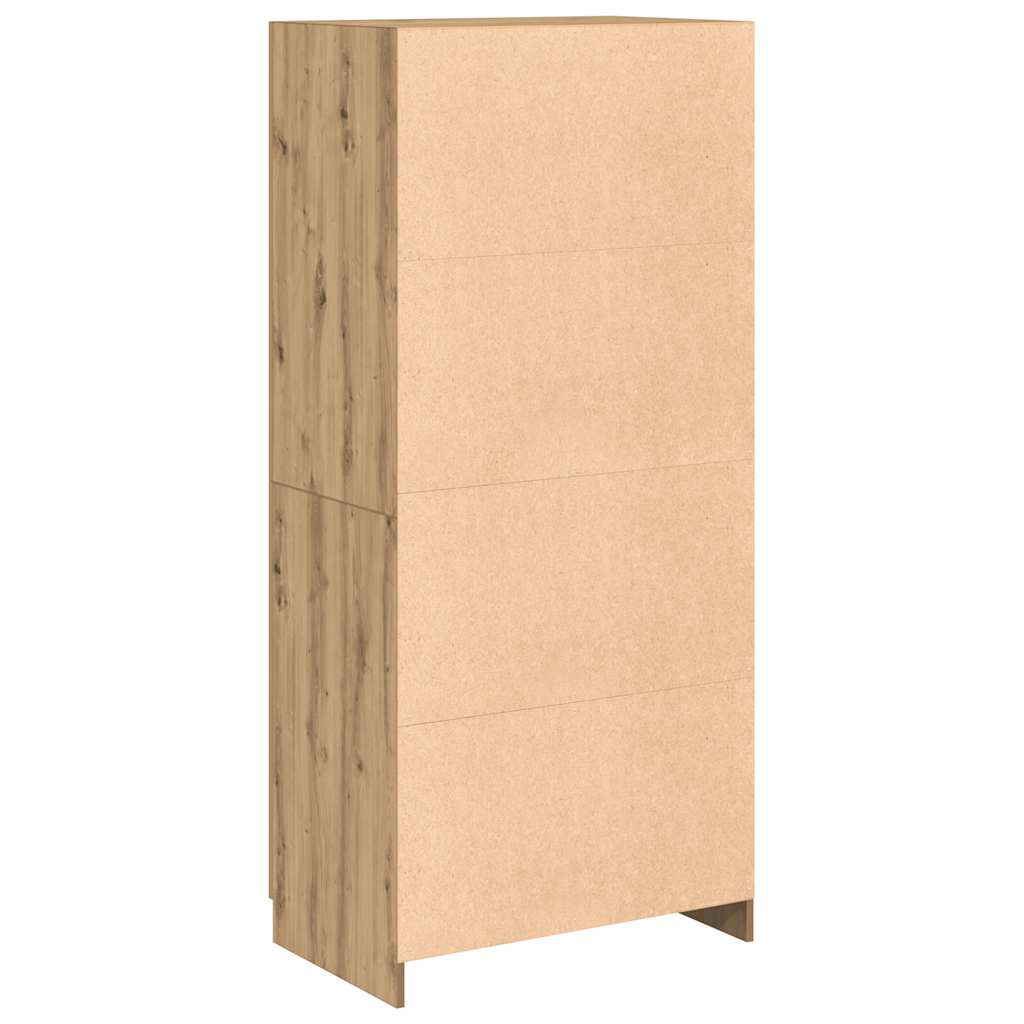 Armoire en chêne artisanal 90 x 52 x 200 cm bois d'ingénierie - XIOS