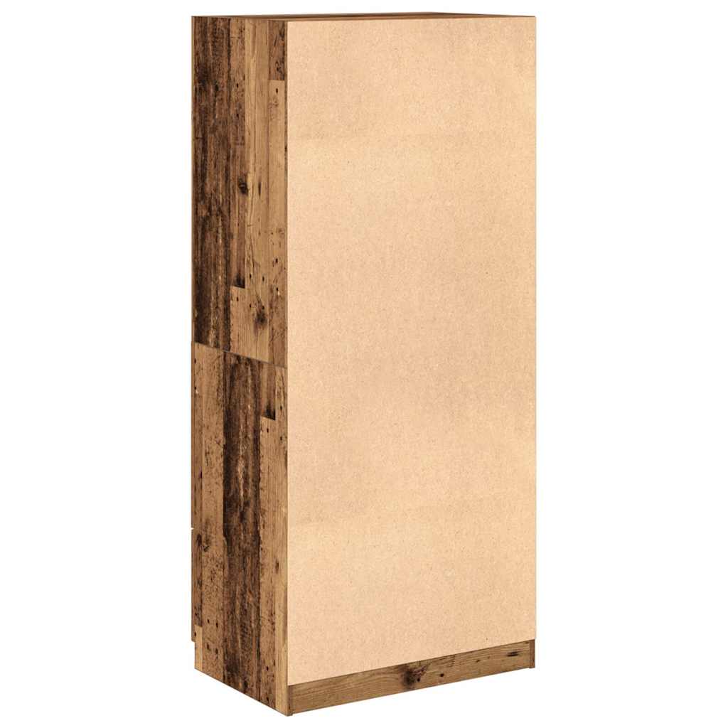 Garde-robe vieux bois 80x52x180 cm bois d'ingénierie - XIOS