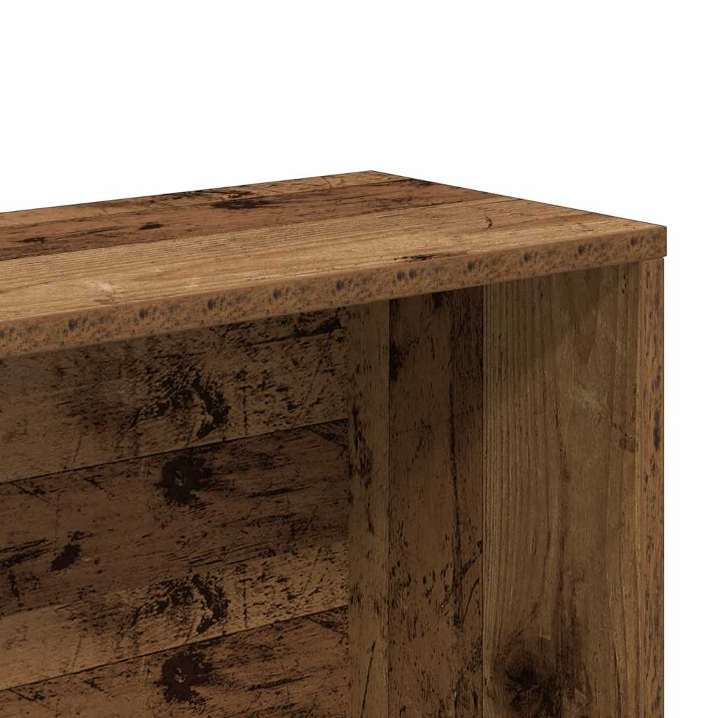 Bibliothèque vieux bois 157x24x160 cm bois d'ingénierie - XIOS