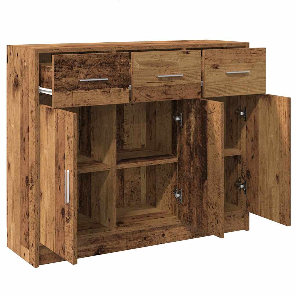 Buffet vieux bois 91x28x75 cm bois d'ingénierie - XIOS