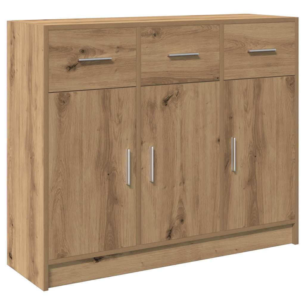 Buffet chêne artisanal 91x28x75 cm bois d'ingénierie - XIOS