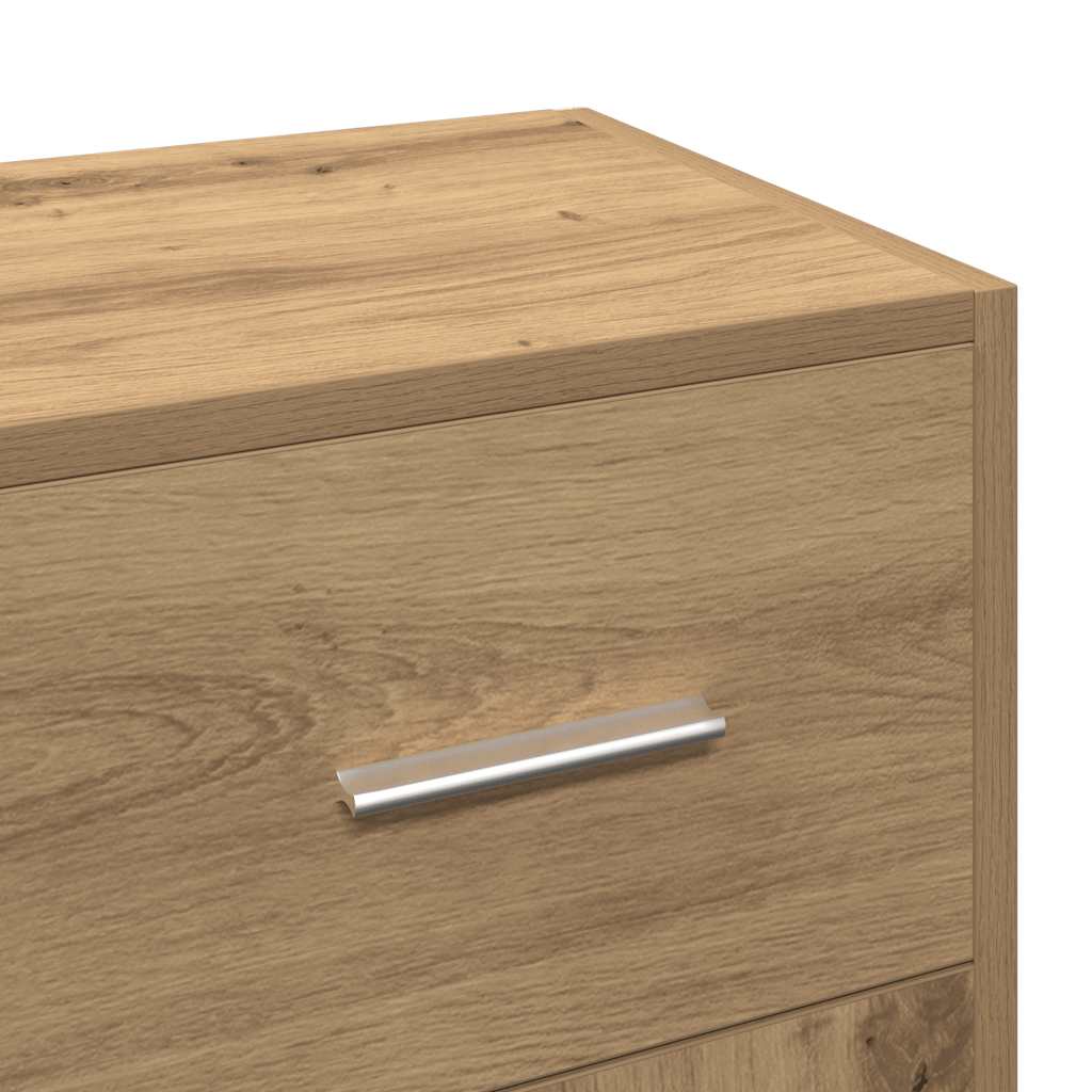 Buffet chêne artisanal 91x28x75 cm bois d'ingénierie - XIOS