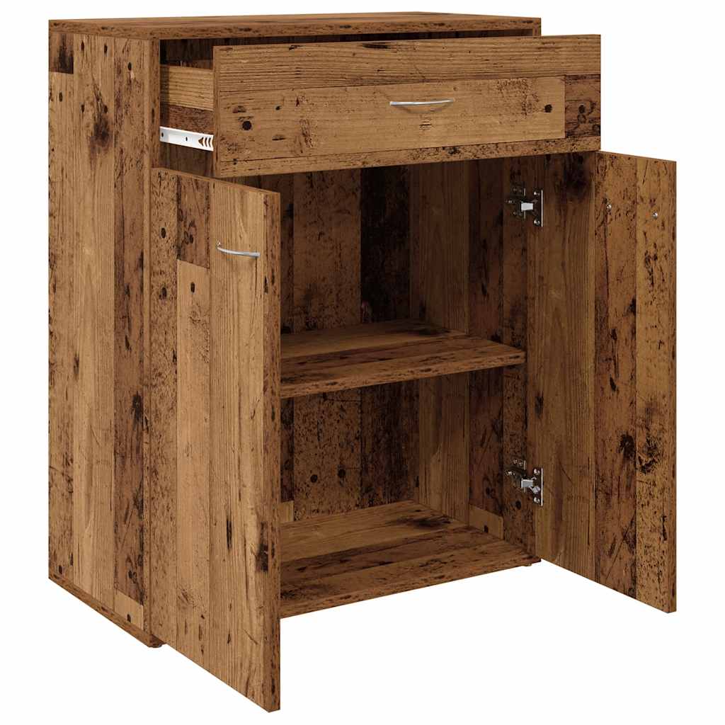Buffet vieux bois 60x30x75 cm bois d'ingénierie - XIOS