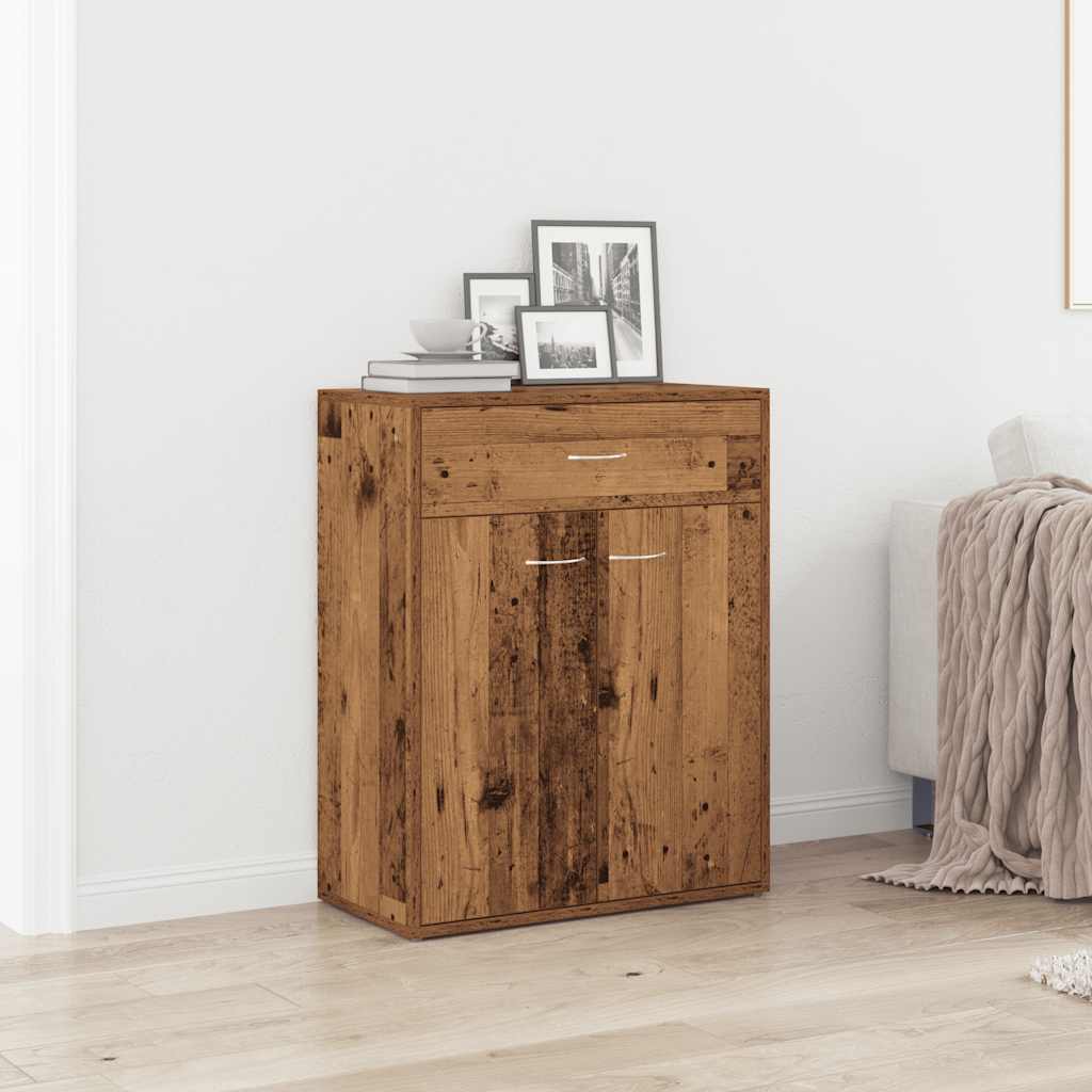 Buffet vieux bois 60x30x75 cm bois d'ingénierie - XIOS