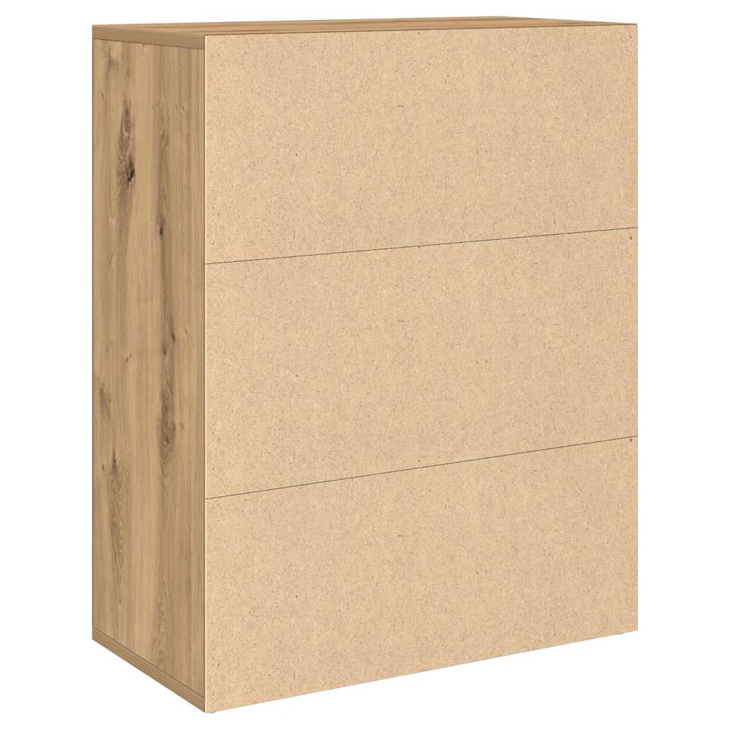 Buffet chêne artisanal 60x30x75 cm bois d'ingénierie