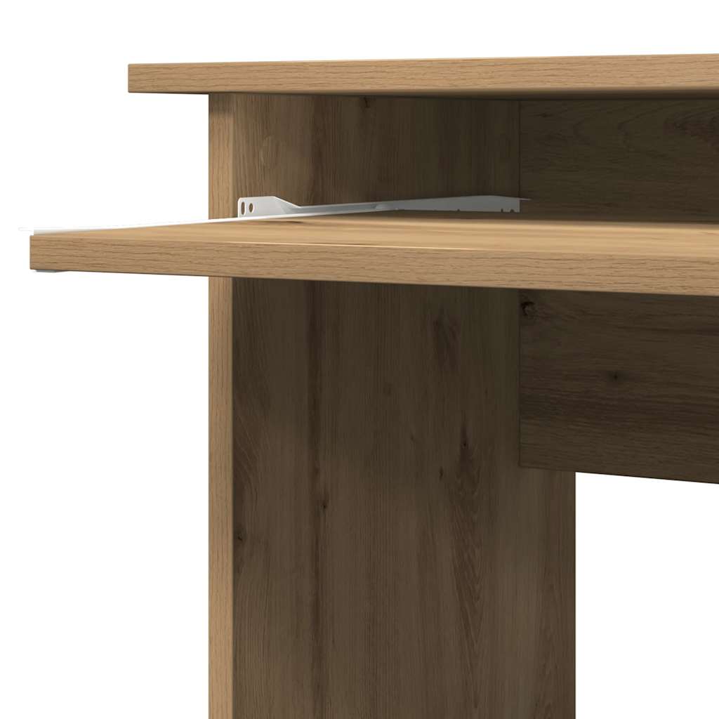Bureau d'angle chêne artisanal 120x140x75 cm bois d'ingénierie - XIOS