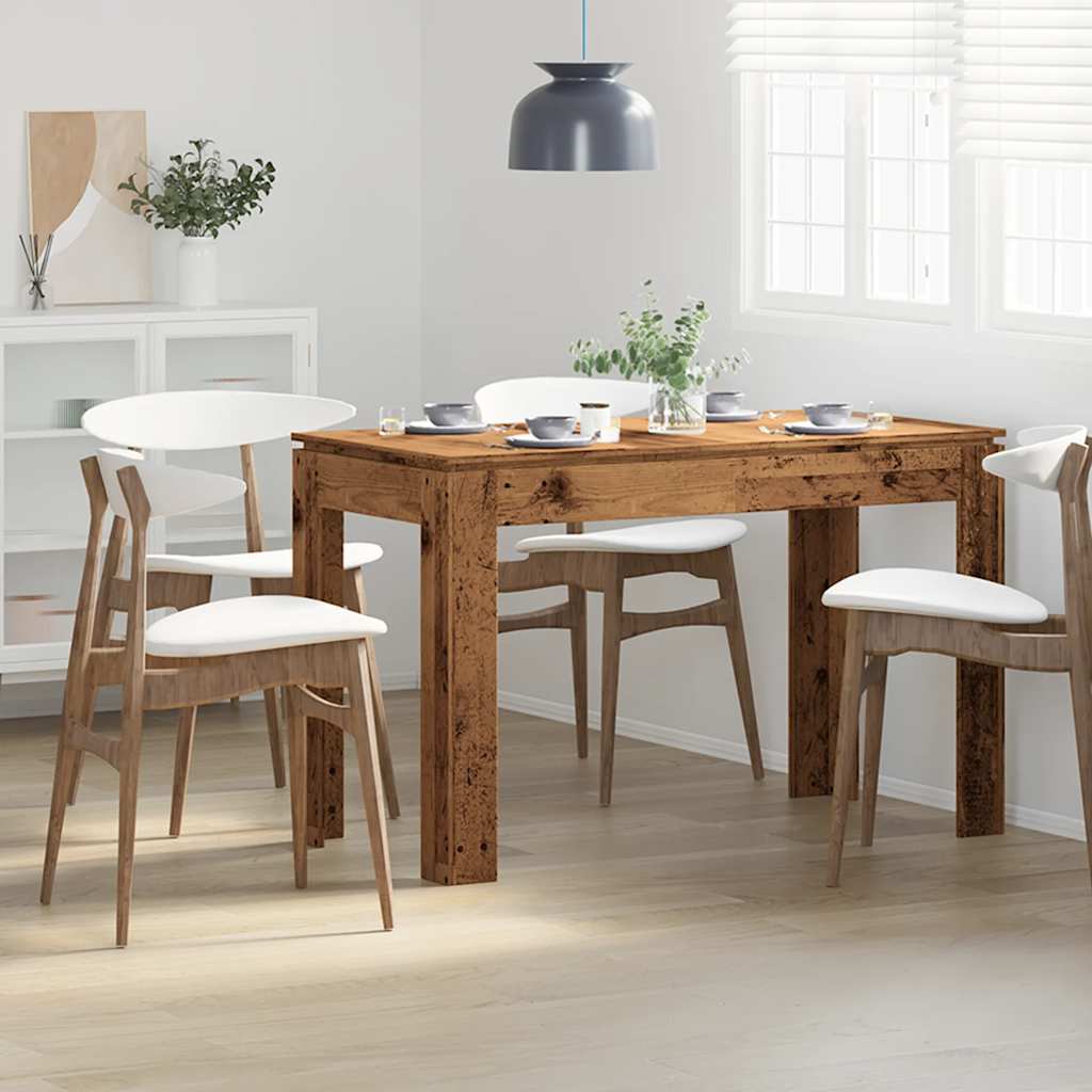 Table à manger vieux bois 120x60x76 cm bois d'ingénierie - XIOS