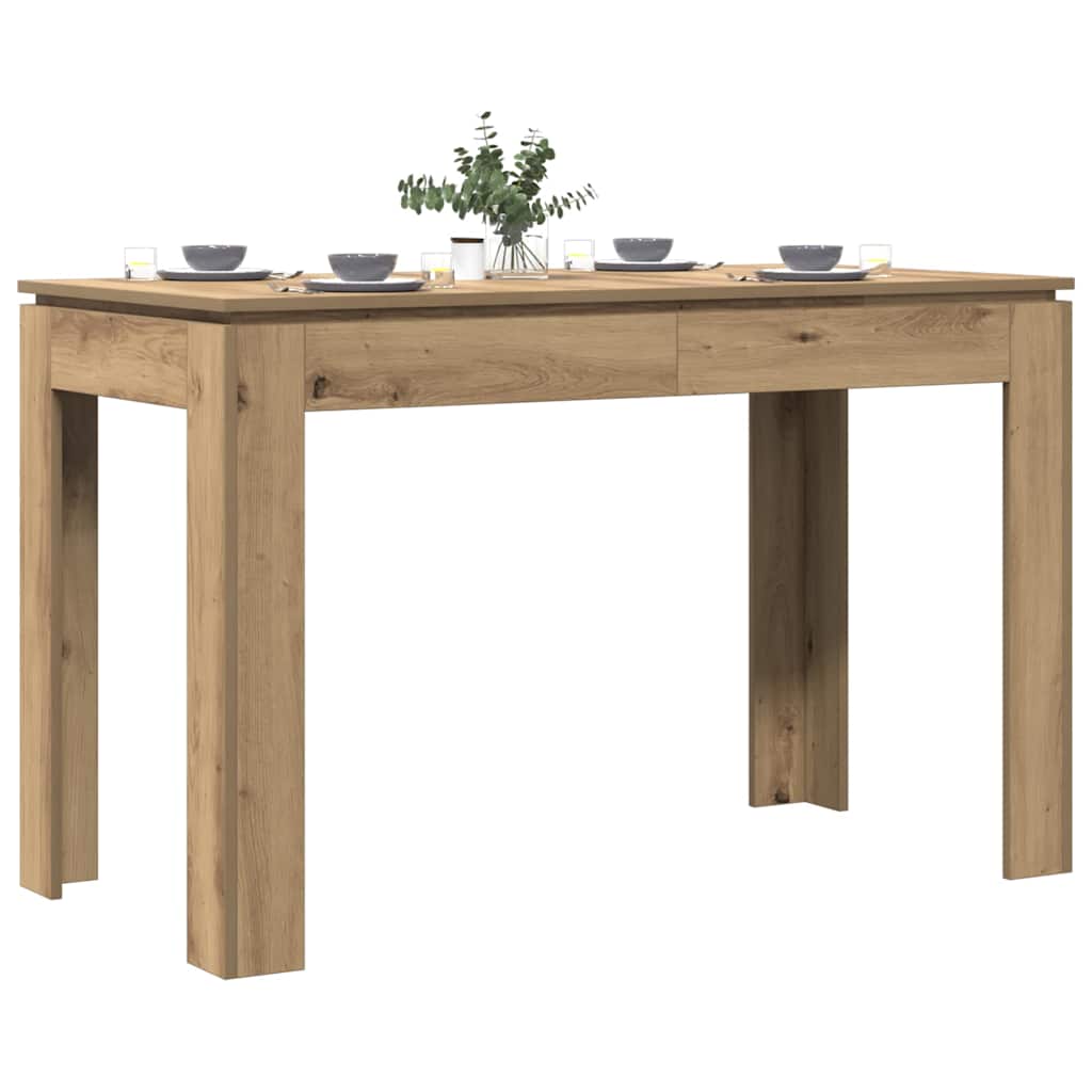 Table à manger chêne artisanal 120x60x76 cm bois d'ingénierie - XIOS