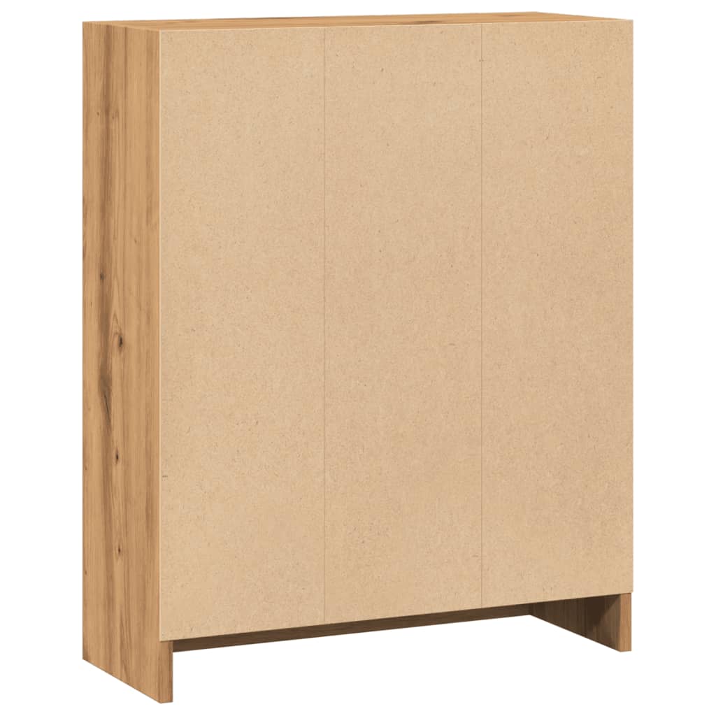 Bibliothèque chêne artisanal 60x24x76 cm bois d'ingénierie - XIOS