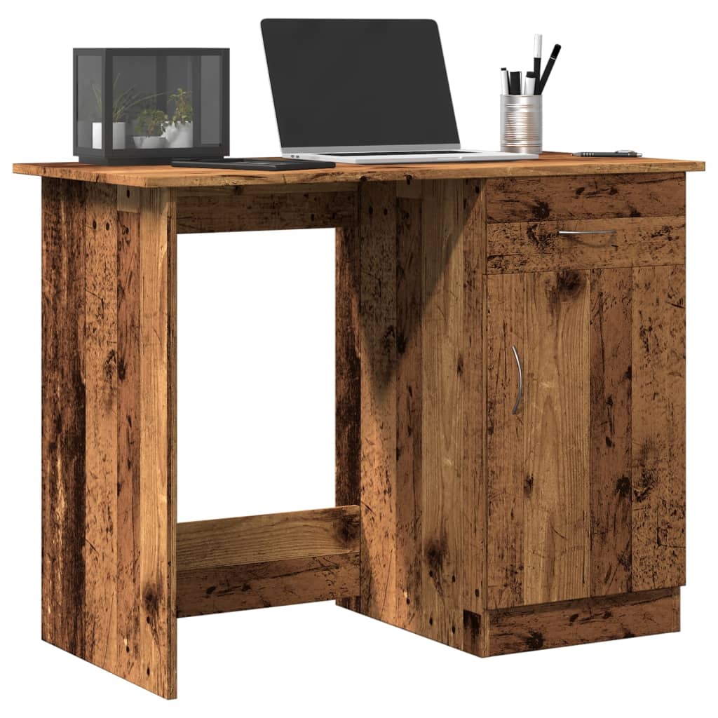 Bureau vieux bois 100x50x76 cm bois d'ingénierie - XIOS