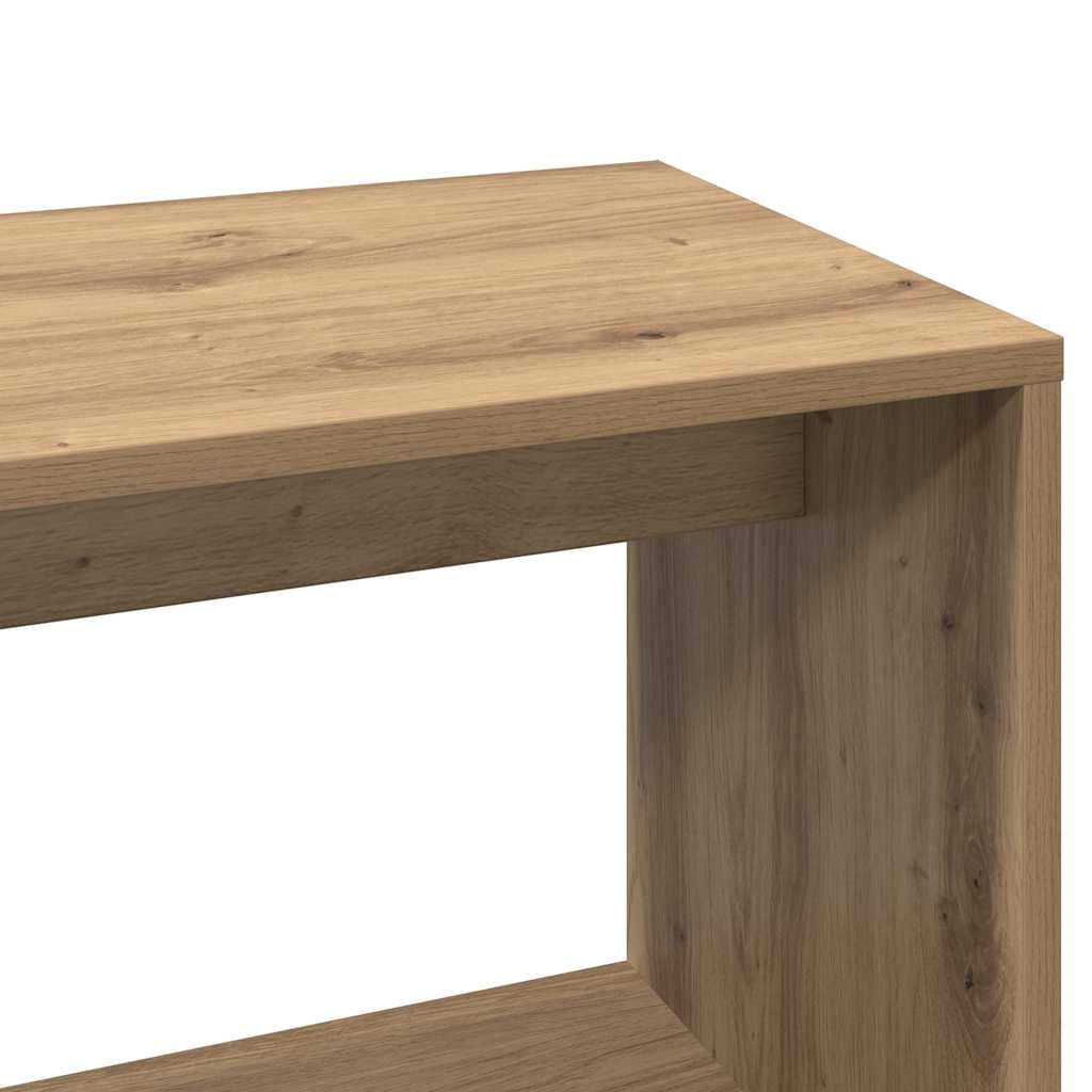 Bureau d'angle chêne artisanal 200,5x50x76 cm bois d'ingénierie - XIOS