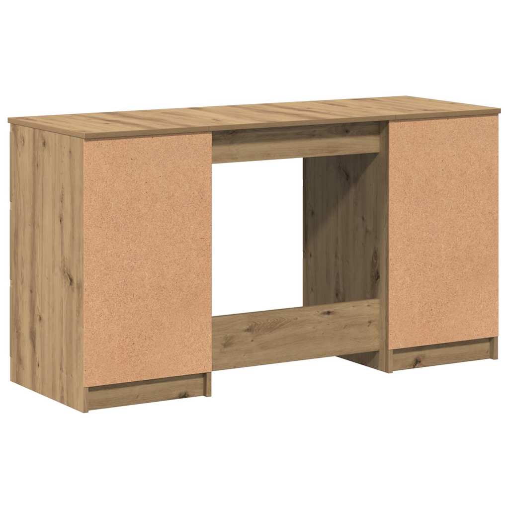Bureau chêne artisanal 140x50x77 cm bois d'ingénierie - XIOS